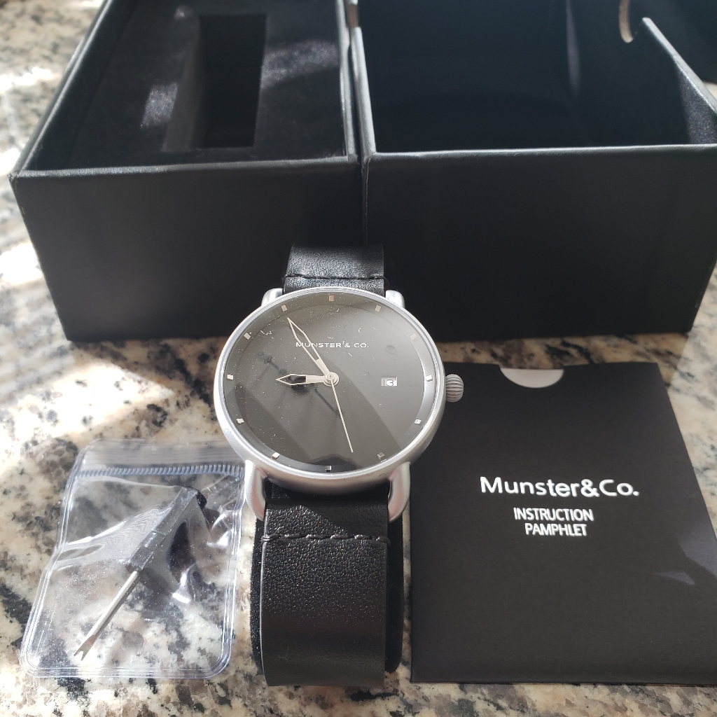Brand New Black Leather Watch 45 Off